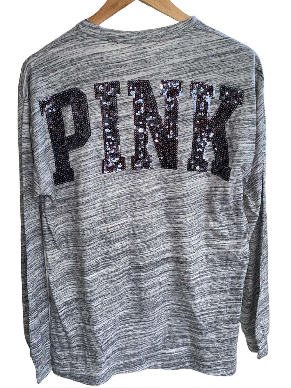 Victoria’s Secret PINK Grey Long Sleeve Top Size Small NWT